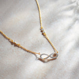 Infinity Station Necklace, 14K Gold Vermeil, 1/4 ct Lab Grown Diamond-6