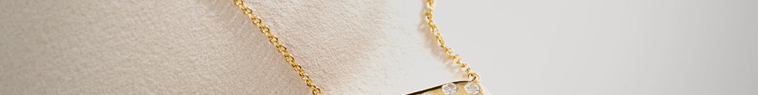 Bubbles Paperclip Necklace, 14K Solid Gold, 1/5 ct Lab Grown Diamond-1