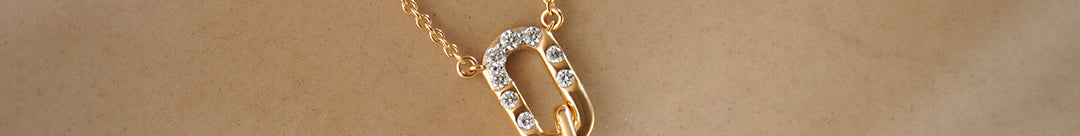 Bubbles Link Necklace, 14K Solid Gold, 1/4 ct Lab Grown Diamond-1