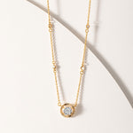 Textured Cluster Diamond Necklace, 14K Solid Gold, 1/4 ct Lab Grown Diamond-5