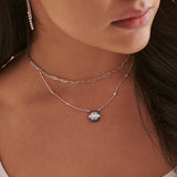 Deco Station Necklace, 14K Solid Gold, 1/2 ct Lab Grown Diamond-2