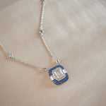 Deco Station Necklace, 14K Solid Gold, 1/2 ct Lab Grown Diamond-4