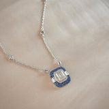 Deco Station Necklace, 14K Solid Gold, 1/2 ct Lab Grown Diamond-4