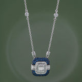 Deco Station Necklace, 14K Solid Gold, 1/2 ct Lab Grown Diamond-5