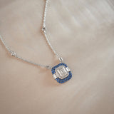 Deco Station Necklace, 14K Solid Gold, 1/2 ct Lab Grown Diamond-1