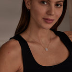 Octa Halo Diamond Necklace, 14K Solid Gold, 5/8 ct Lab Grown Diamond-2