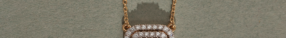 Octa Halo Diamond Necklace, 14K Solid Gold, 5/8 ct Lab Grown Diamond-1