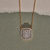 Octa Halo Diamond Necklace