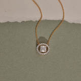 Oval Cluster Diamond Necklace