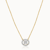 Oval Cluster Diamond Necklace, 14K Gold Vermeil, 3/8 ct Lab Grown Diamond-3