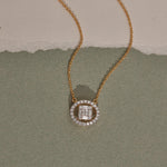 Oval Cluster Diamond Necklace, 14K Gold Vermeil, 3/8 ct Lab Grown Diamond-6
