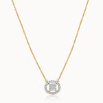 Oval Cluster Diamond Necklace, 14K Gold Vermeil, 3/8 ct Lab Grown Diamond-3