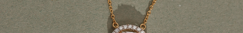 Oval Cluster Diamond Necklace, 14K Gold Vermeil, 3/8 ct Lab Grown Diamond-1