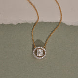 Oval Cluster Diamond Necklace