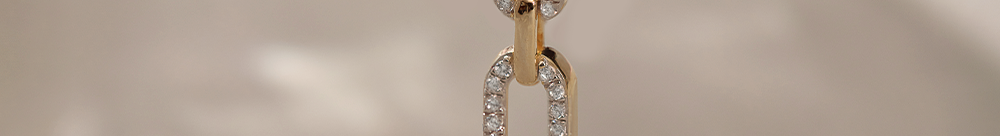 Interlinked Paperclip Diamond Necklace, 14K Solid Gold, 1/3 ct Lab Grown Diamond-1