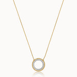 Beaded Halo Diamond Necklace, 14K Solid Gold, 1/3 ct Lab Grown Diamond-3