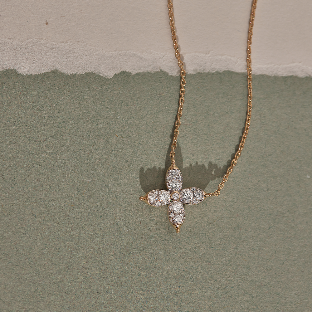 Butterfly Diamond Necklace, 14K Solid Gold, 1/2 ct Lab Grown Diamond-1