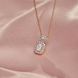 Solitaire Emerald Diamond Necklace, 14K Solid Gold, 3/4 ct Lab Grown Diamond-6