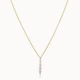 Multi Shape Fancy Diamond Necklace, 14K Gold Vermeil, 1 ct Lab Grown Diamond-3