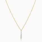 Multi Shape Fancy Diamond Necklace, 14K Gold Vermeil, 1 ct Lab Grown Diamond-3