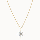 North Star Diamond Necklace, 14K Gold Vermeil, 3/8 ct Lab Grown Diamond-3