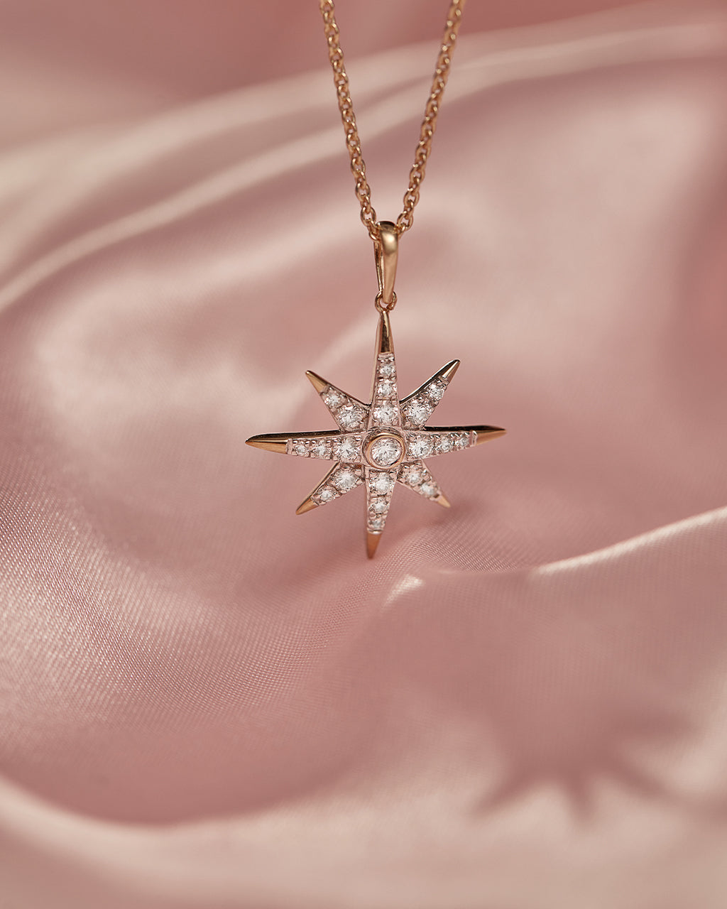 North Star Diamond Necklace, 14K Gold Vermeil, 3/8 ct Lab Grown Diamond-6