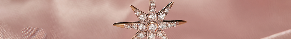 North Star Diamond Necklace, 14K Gold Vermeil, 3/8 ct Lab Grown Diamond-1