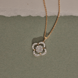 Clover Halo Diamond Necklace