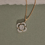 Clover Halo Diamond Necklace