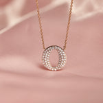 Pave Diamond Dome Necklace, 14K Solid Gold, 5/8 ct Lab Grown Diamond-5
