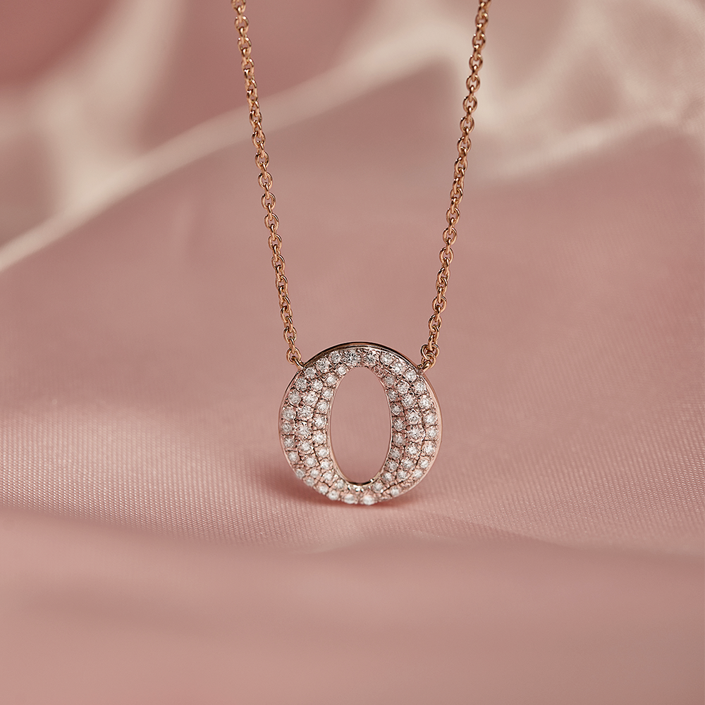 Pave Diamond Dome Necklace, 14K Solid Gold, 5/8 ct Lab Grown Diamond-1