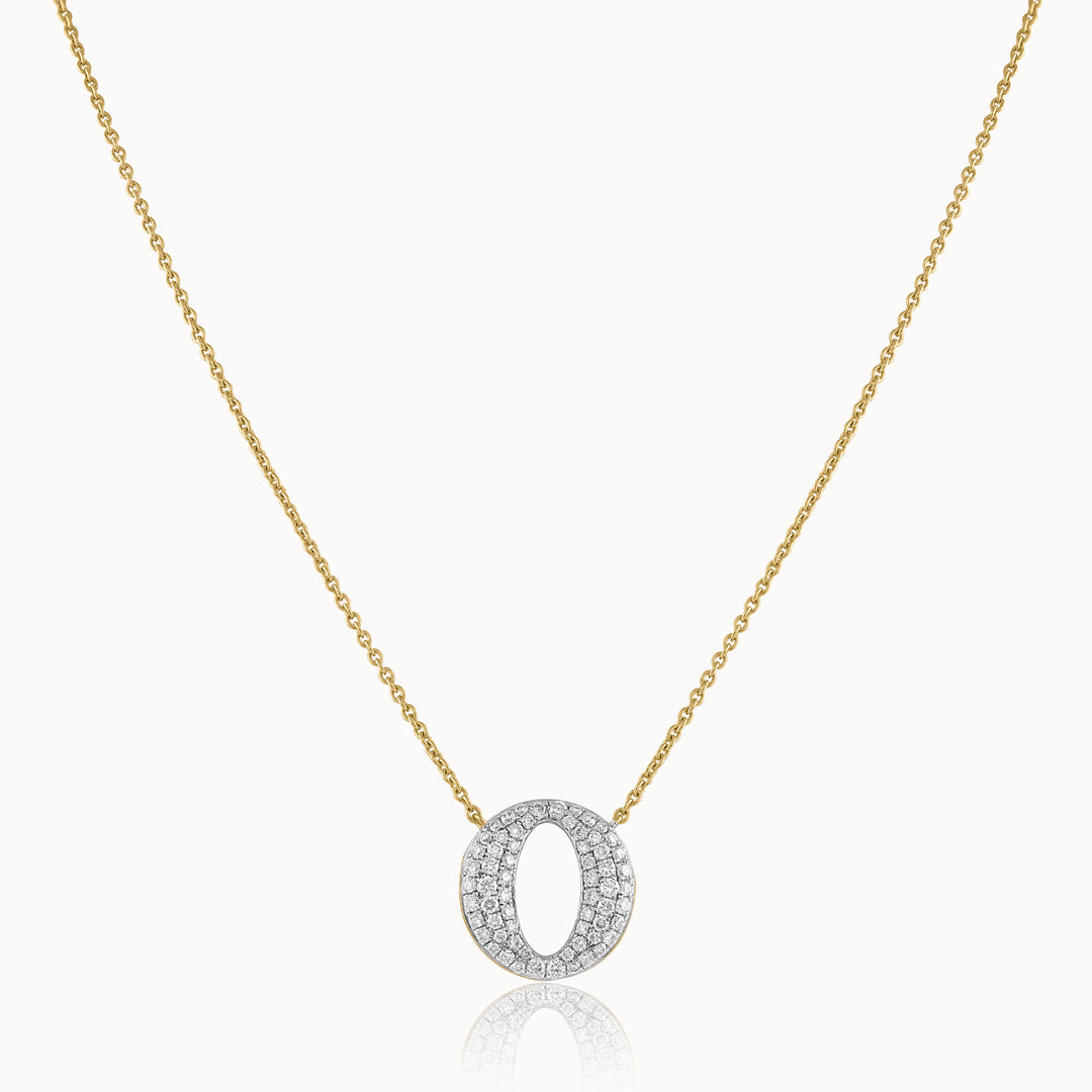 Pave Diamond Dome Necklace, 14K Gold Vermeil, 5/8 ct Lab Grown Diamond-3