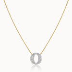 Pave Diamond Dome Necklace, 14K Gold Vermeil, 5/8 ct Lab Grown Diamond-3