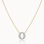 Pave Diamond Dome Necklace, 14K Solid Gold, 5/8 ct Lab Grown Diamond-3