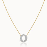 Pave Diamond Dome Necklace, 14K Solid Gold, 5/8 ct Lab Grown Diamond-3