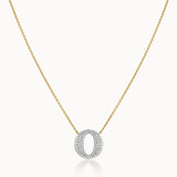 Pave Diamond Dome Necklace, 14K Gold Vermeil, 5/8 ct Lab Grown Diamond-3