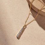 Journey Bar Diamond Necklace, 14K Gold Vermeil, 1/3 ct Lab Grown Diamond-6