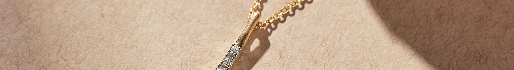 Journey Bar Diamond Necklace, 14K Solid Gold, 1/3 ct Lab Grown Diamond-1