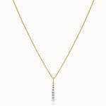 Journey Bar Diamond Necklace, 14K Solid Gold, 1/3 ct Lab Grown Diamond-3