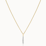 Journey Bar Diamond Necklace, 14K Solid Gold, 1/3 ct Lab Grown Diamond-3