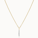 Journey Bar Diamond Necklace, 14K Gold Vermeil, 1/3 ct Lab Grown Diamond-3