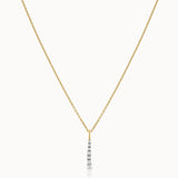 Journey Bar Diamond Necklace, 14K Gold Vermeil, 1/3 ct Lab Grown Diamond-3