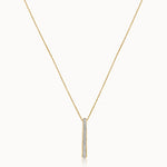 Channel Bar Diamond Necklace, 14K Gold Vermeil, 1/4 ct Lab Grown Diamond-3