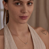 Chevron Diamond Necklace, 14K Solid Gold, 1/3 ct Lab Grown Diamond-4
