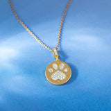 Bold Gold Paw Diamond Necklace