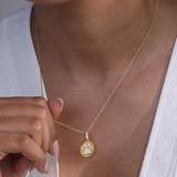 Bold Gold Paw Diamond Necklace