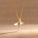 Angelic Diamond Necklace, 14K Solid Gold, 1/6 ct Lab Grown Diamond-6