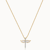 Angelic Diamond Necklace, 14K Solid Gold, 1/6 ct Lab Grown Diamond-3