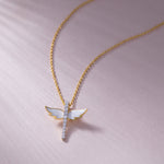 Angelic Diamond Necklace, 14K Gold Vermeil, 1/6 ct Lab Grown Diamond-5
