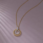 Harmony Diamond Halo Necklace, 14K Solid Gold, 1/5 ct Lab Grown Diamond-5